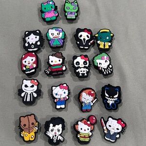 MINISO 18pcs Halloween Kitty Shoe Decorations Accessories Charms